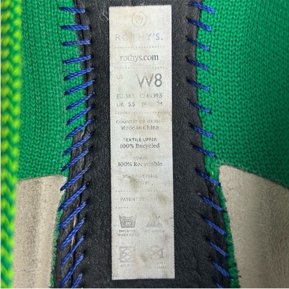 Rothy’s RARE RETIRED Kelly Green Jelly Bean Round Toe Loafers Flats HTF - Picture 12 of 14